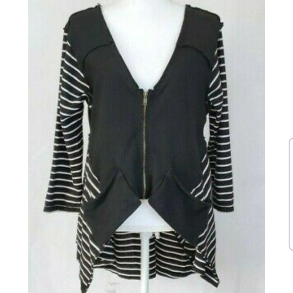 Free People Sweaters - We The Free Free People Black Striped Sweater L